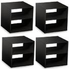Conjunto 4 Nichos Cubo com 1 Prateleira Montana Kit Cubos Baby Espresso Móveis