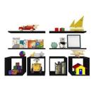 Conjunto 4 Nichos e 4 Prateleiras Kit Cubos