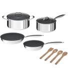 Conjunto 4 Panelas Antiaderente Gourmet Isa Scherer + 4 Utensílios de Bambu - Mimo Style