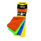 Conjunto 4 Panos Microfibra 30x40cm Cores Sortidas p/ Uso Automotivo Naveg - NVA 440