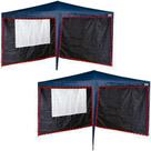 Conjunto 4 Parede Oxford Azul 3 X 3 m Para Gazebo - Mor