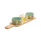 Conjunto 4 Peças Petisqueira Limão Siciliano em Bambu - Lyor Conjunto 4 Peças Petisqueira Limão Siciliano em Bambu - Lyor
