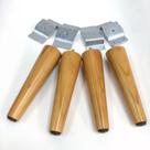 Conjunto 4 Pés Palito Madeira Maciça De Móveis De 30 Cm