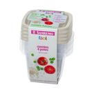 Conjunto 4 Potes de Plástico 200ml - SANREMO