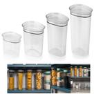 Conjunto 4 Potes Herméticos Com Tampa Mantimentos Armário Cozinha Block - KTE 015 Ou