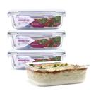 Conjunto 4 Potes Vidro Herméticos Marmita Mantimentos 1520ml