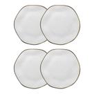 Conjunto 4 Pratos Rasos 22,5 Cm Ryo Maresia Porcelana Oxford Conjunto 4 Pratos Rasos 22,5 Cm Ryo Maresia Porcelana Oxford