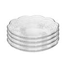 Conjunto 4 Pratos Rasos Cristal Transparente Lyor Borboleta Conjunto 4 Pratos Rasos Cristal Transparente Lyor Borboleta