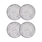 Conjunto 4 Pratos Sobremesa 19cm Porcelana Floralis Tramontina