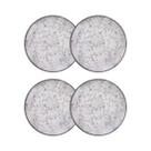 Conjunto 4 Pratos Sobremesa 19cm Porcelana Floralis Tramontina