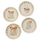 Conjunto 4 Pratos Sobremesa Tresors De Noel Maison Blanche