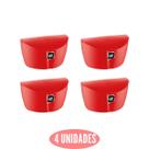 Conjunto 4 Saleiros Solido Vermelho 500ml UZ Livre de BPA Conjunto 4 Saleiros Solido Vermelho 500ml UZ Livre de BPA