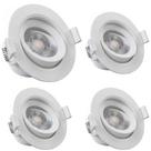 Conjunto 4 Spot Led Redondo Embutir 3W Branco Frio 6500k Bivolt - Luz Fria e Econômica com Alta Durabilidade Conjunto 4 Spot Led Redondo Embutir 3W Branco Frio 6500k Bivolt - Luz Fria e Econômica com Alta Durabilidade
