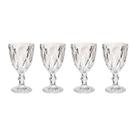 Conjunto 4 Taças Bico de Jaca Diamante Transparente