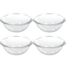 Conjunto 4 Tigelas de Vidro 1,5L Potes Redondos Marinex Plus Astral Bowls Transparentes