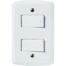 Conjunto 4 X 2 com 2 Interruptores Paralelos 10a 250v Lux2 Branco - Tramontina