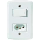 Conjunto 4" X 2" de 1 Interruptor Simples + 1 Tomada 2p+t 10a 250v - Tramontina