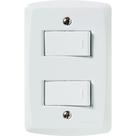 Conjunto 4" X 2" de 1 Interruptor Simples 10a 250v + 1 Interruptor Paralelo 10a 250v - Tramontina Conjunto 4" X 2" de 1 Interruptor Simples 10a 250v + 1 Interruptor Paralelo 10a 250v - Tramontina
