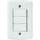 Conjunto 4" X 2" de 3 Interruptores Paralelos 10a 250v - Tramontina
