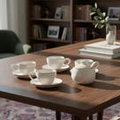 Conjunto 4 Xícaras Café com Pires e Açucareiro Bahamas Hauskraft Conjunto 4 Xícaras Café com Pires e Açucareiro Bahamas Hauskraft
