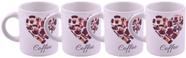 Conjunto 4 xícaras de café coffe cerâmica - .