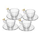 Conjunto 4 Xícaras De Café Com Pires Golden Bird - Wolff