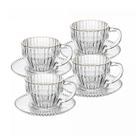 Conjunto 4 Xícaras de Café de Cristal com Fio de Ouro Imperatriz 110ml 20846 - Wolff