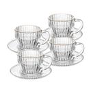 Conjunto 4 Xícaras de Café de Cristal com Fio de Ouro Imperatriz 110ml Wolff
