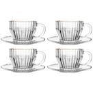Conjunto 4 Xícaras de Café de Cristal com Fio de Ouro Império 110ml - Wolff
