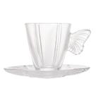 Conjunto 4 Xicaras de Chá Wolff C/ Pires Butterfly 180ml