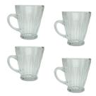 Conjunto 4 Xícaras para Café Relevos Radial 140ml Lyor