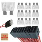 Conjunto 40 Porta Fusivel Com Fusivel 25 Amper Atacado Lote