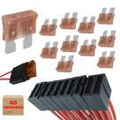 Conjunto 40 Porta Fusivel Com Fusivel 7,5 Amper Atacado Lote