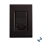 Conjunto 42 com 1 Interruptor Simples 10 A 250 V e 1 Tomada 2P+T 10 A 250 V Tramontina Liz Grafite Cor:GrafiteAmperage Conjunto 42 com 1 Interruptor Simples 10 A 250 V e 1 Tomada 2P+T 10 A 250 V Tramontina Liz Grafite Cor:GrafiteAmperage