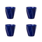 Conjunto 4un. Copo Cerâmica Louça 260ml Café Leite Chá Água Porta Objetos Escovas Kit Cores Variadas