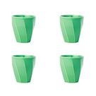 Conjunto 4un. Copo Cerâmica Louça 260ml Café Leite Chá Água Porta Objetos Escovas Kit Cores Variadas