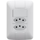 Conjunto 4x2 1 Interruptor 6 A 250 V e 2 Tomadas Tramontina