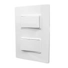 Conjunto 4X2 1 Interruptor Simples 10A + 1 Interruptor Paralelo 10A Linha Vivaz - Ilumi - 7823
