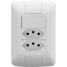 Conjunto 4x2 1 Interruptor Simples 2 Tomadas Tramontina
