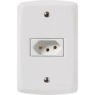 Conjunto 4x2 1 Tomada 2P T 10 A 250 V Tramontina Lux2 Branco