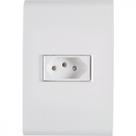 Conjunto 4x2 1 Tomada 2P+T Tramontina Liz 20 A 250 V Branco