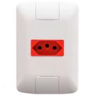 Conjunto 4X2 1 Tomada 2Pt Tramontina Aria 20 A 250V Vermelho Conjunto 4X2 1 Tomada 2Pt Tramontina Aria 20 A 250V Vermelho