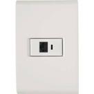 Conjunto 4x2 1 Tomada Rj45 Cat. 6 Tramontina Liz Branco