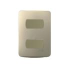 Conjunto 4X2 2 Interruptor Simples Miluz Schneider Dourado