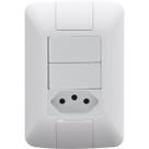 Conjunto 4x2 2 Interruptores 6 A 250 V e 1 Tomada Tramontina
