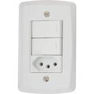 Conjunto 4x2 2 Interruptores Simples 10 A 250 V 1 Tomada 2p+t 10 A 250 V Tramontina Lux2