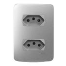 Conjunto 4X2 2 Tomadas 20A S3B70352 Miluz Schneider Aluminio Conjunto 4X2 2 Tomadas 20A S3B70352 Miluz Schneider Aluminio