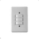Conjunto 4x2 c/3 Interruptores Simples Branco Ilumi Conjunto 4x2 c/3 Interruptores Simples Branco Ilumi