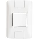 Conjunto 4x2 com 1 Interruptor Bipolar Simples Tramontina Aria 25 A 250 V Branco
