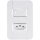 Conjunto 4x2 com 1 Interruptor Paralelo 10 A 250 V e 1